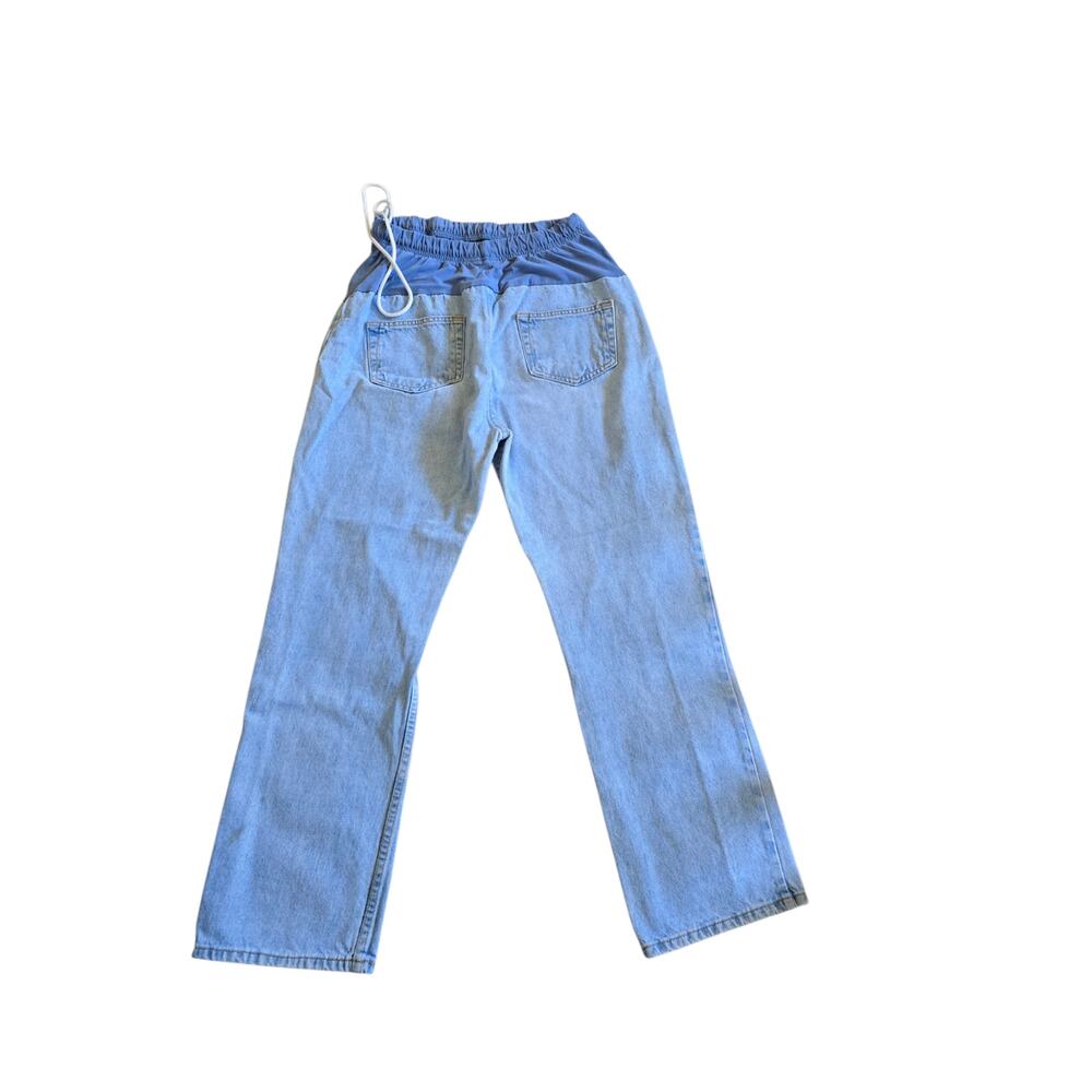Motherhood Matenity Jeans Size 10P 27' X 27" Drawstring Waist Stretches to 36"
